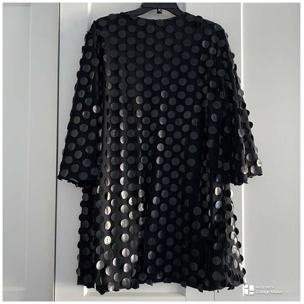 Anthropologie Eva Franco Black Open Front Cardigan Jacket Size M (oversized) - Picture 4 of 11